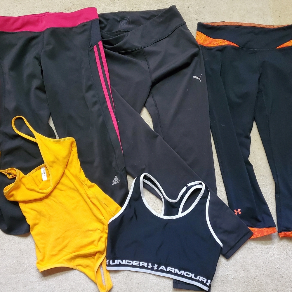 LULU body suit Talula,Adidas, Puma,UA,size Xs, S -BUNDLE